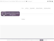 Tablet Screenshot of abogadoescribanogares.com